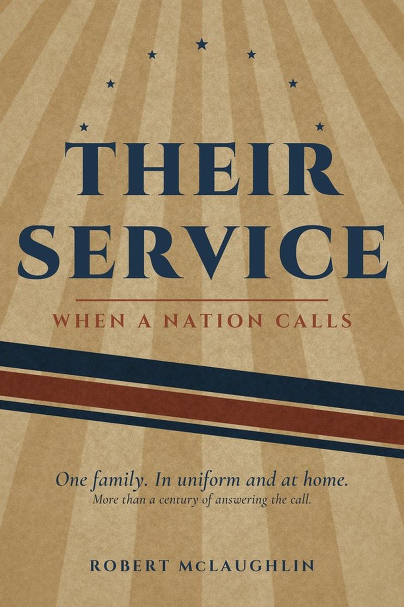 C · Sunburst and service stripes (print-ready) cover concept