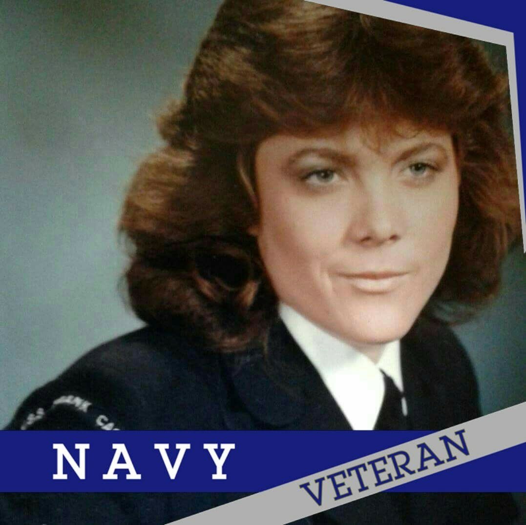 Kim McLaughlin in her Navy dress blues