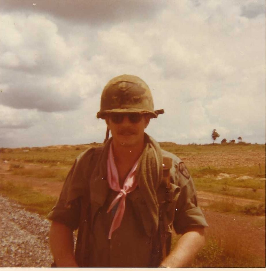 Mac in helmet and scarf on his second tour